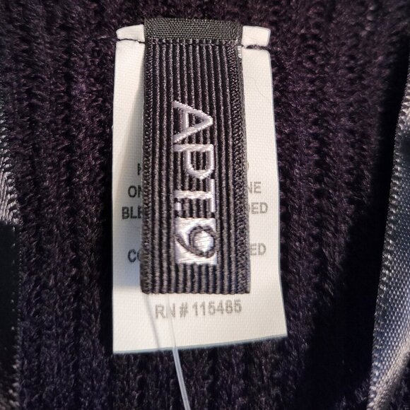 NWT Black w Gray Embroidered Trim Fringed Open Front Sweater Poncho Size OS - Picture 4 of 12